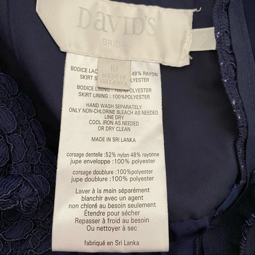 NWT David’s Bridal Bridesmaid Dress size 18 - Picture 6 of 9